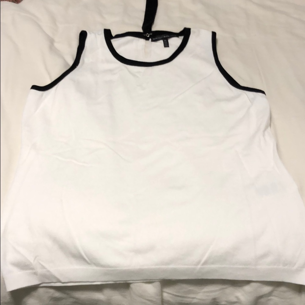 White and Black tank top blouse